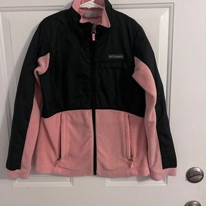 Columbia Two-Tone Navy and Pink Fleece Jacket